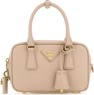 Prada Beige Logo Small Satchel