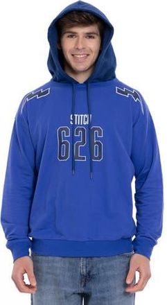 Disney Lilo & Stitch French Terry Drop Shoulder Pullover Hoodie in Royal Navy Stitch at Nordstrom, Size Xx-Large