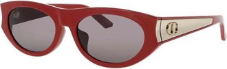 Dior DIORGLOW B2F Smoke Oval Ladies Sunglasses CD40225F 66A