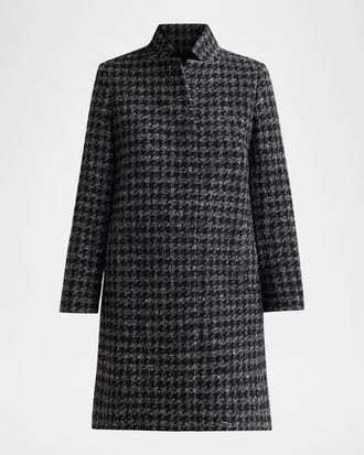 Cinzia Rocca Icons Houndstooth Tweed Coat