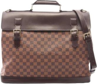 Louis Vuitton Vintage, unisex, Bruin, ONE Size, Leer, Pre-owned West End PM Damier 2way Boston Bag