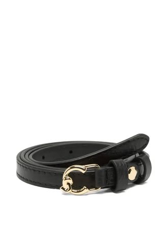 Coccinelle grained buckle belt - women - Calf Leather - M - Black