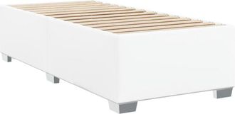 vidaXL Vidaxl - Estructura de cama sin colchón cuero sintético blanco 90x200 cm