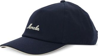Moncler Cappello da baseball con logo - Blu