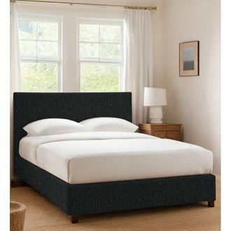 Talamo Italia Cama Individual Dagenham, Desenfundable, Hecha En Italia, Gris Oscuro