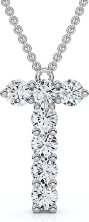 Pompeii3 1Ct Diamond Initial T Pendant 14k Gold 18 Necklace Lab Grown 5/8 Tall