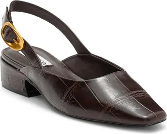 Steve Madden Diona Slingback Pump in Brown Croco at Nordstrom Rack, Size 7.5