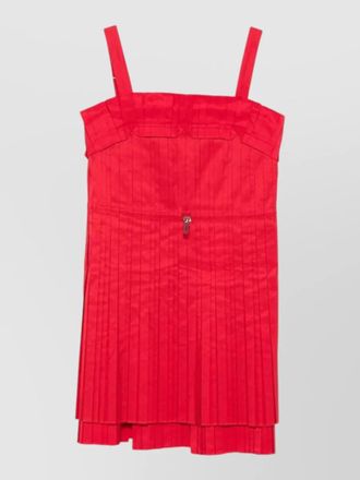 Fendi drawstring waist mini dress square neckline