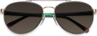 Etnia Barcelona Miravet GDGR Womens Sunglasses Green Size 57