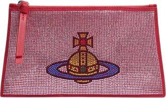 Vivienne Westwood Tassen, Dames, Roze, ONE Size, Leer, Small Clutch