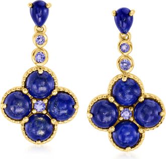 Ross-Simons Lapis and. Iolite Drop Earrings in 18kt Gold Over Sterling
