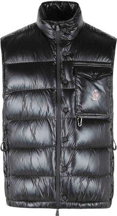 Moncler Uychi Foldable Black Polyamide Padded Vest