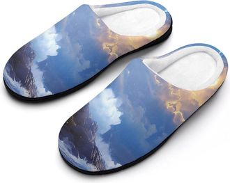 Generic Lighthouse Sunset Cotton Slippers for Women Indoor Outdoor Slipper Slip-On Memory Foam Home Shoes