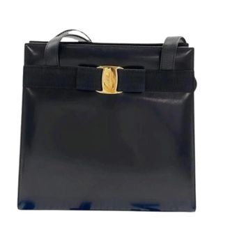 Ferragamo Pre-owned Schoudertas - Dames - Pre-owned - Zwart - Maat: ONE Size Leer