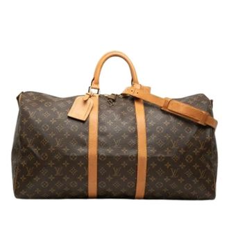 Louis Vuitton Pre-owned Weekend Bags, female, Brown, Size: ONE SIZE Pre-owned Keepall Bandouliere 55
