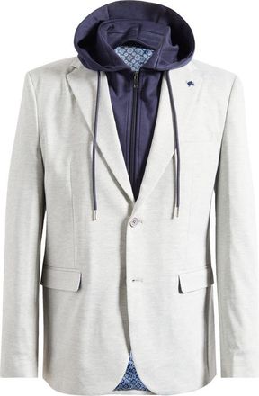 Soul of London Notch Lapel Blazer with Removable Hooded Bib in Light Grey at Nordstrom Rack, Size 36