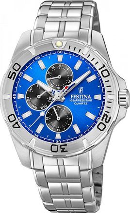 Festina F20445-4 Mens Multifunction Watch - Silver - One Size