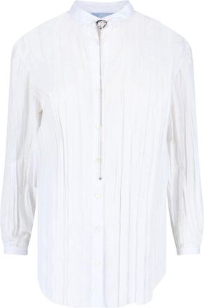 Seafarer White Crinkle Shirt with Chain Detail