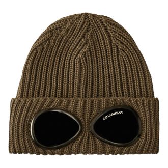 C.P. Company C.p. Company, Accessoires, Heren, Bruin, ONE Size, Wol, Extrafine Merino Goggle Beanie