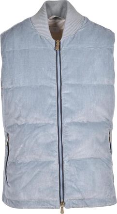 Eleventy Chaleco de Terciopelo - Jackets - Mujer - Azul - S