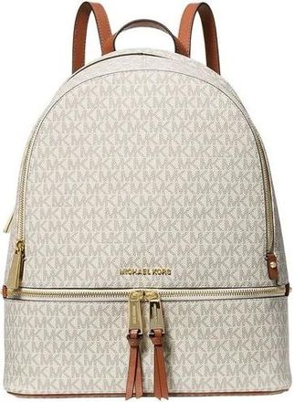 Michael Kors Mochila grande Rhea con logotipo - Bags - Mujer - Beige - ONE SIZE