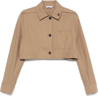 Max Mara Dames, Jassen, Beige, Maat: XS Zijde