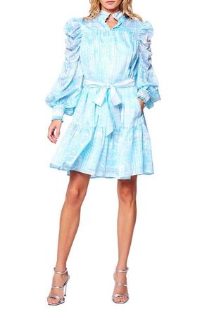 Ciebon Alexis Abstract Print Long Sleeve Dress in Blue at Nordstrom, Size X-Large