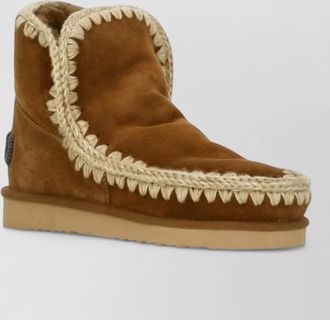 Mou suede shearling ankle boots