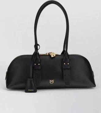 Pinko large bowling leather shoulder bag