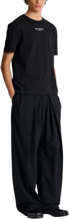 Balmain Embroidered Balmain Paris T-shirt in Black at Nordstrom, Size Xxx-Large Eu