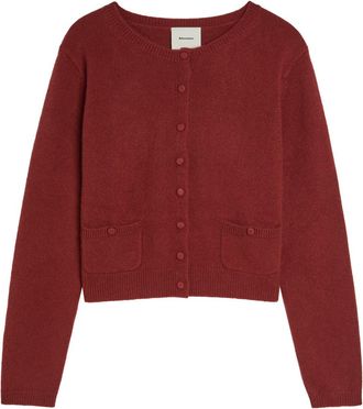 Reformation Clara Cashmere Cardigan - Dark Red - S (UK8-10 / S)
