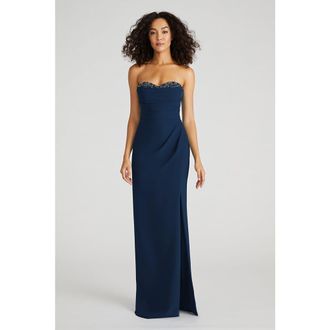 Theia Anastasia Strapless Gown in Navy at Nordstrom, Size 14