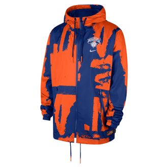 Nike New York Knicks Courtside Nike Mens NBA Club Woven Full-Zip Jacket in Blue | IF8892-495