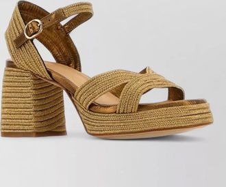 Castaner vallita fabric sandals block heel straps