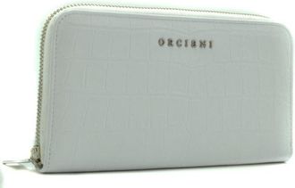 Orciani Embossed Crocodile Pattern Wallet With Zip-Around Closure