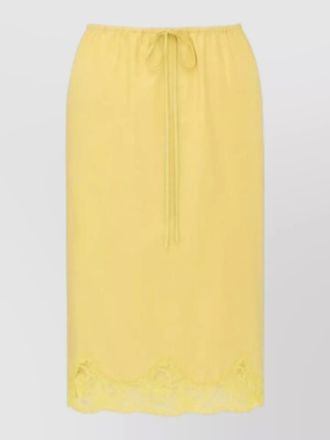 Saint Laurent cotton pareo skirt drawstring waist lace