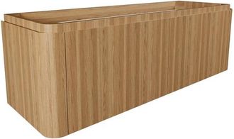 Saniclass Terra Wastafelonderkast - 140cm - 4 lades - afgeronde hoeken - sandwood (Licht eiken)