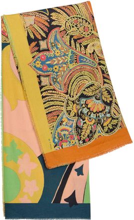 Etro Printed Cotton-blend Scarf - Multicoloured - One Size
