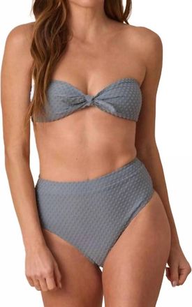 Rylee + Cru Knotted Bandeau Bikini Top In Ocean