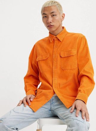 Levi's Mens Levis Premium Jackson Worker Overshirt Desert Sun Corduroy RED430