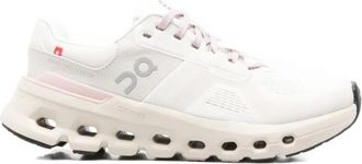 On Running Silver Mauve Logo Sneakers