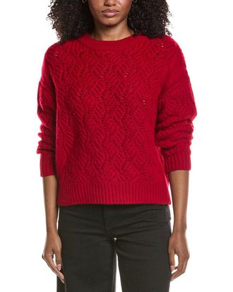 Elie Tahari Novelty Stitch Cashmere Sweater