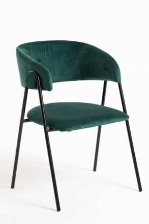 Regalos Miguel Sillas Comedor - Silla Mihu Black Terciopelo - Verde