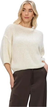 Knit-ted Dames, Truien, Wit, Maat: L