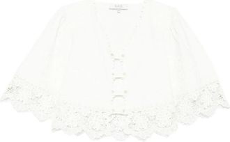 Sea New York Lace-trimmed Buttoned Blouse