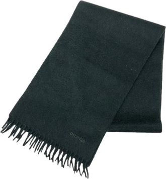 Prada Pre-owned Scarves, female, Green, Size: ONE SIZE Pre-owned Vintage Shawl