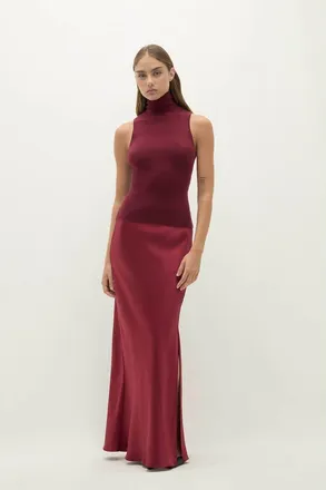 Naked Cashmere Siren Silk Maxi Skirt in Bordeaux at Nordstrom, Size X-Small