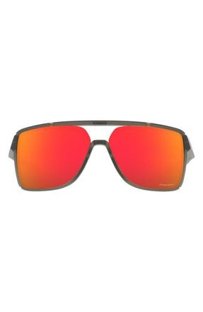 Oakley Castel 63mm Prizm Oversize Rectangular Sunglasses in Smoke at Nordstrom