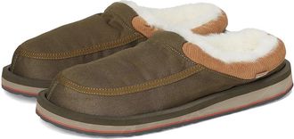 Sanuk Donny Cozy Mens Slip on Shoes Dusty Olive : 12 D - Medium, Polyester