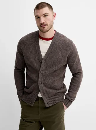 Le 31 Mens Soft knit minimalist Cardigan Sweater